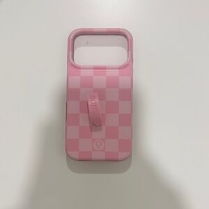 Loopy Case Pink Checkered Phone Case